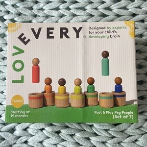 Lovevery Post & Play Peg People Baby Toy